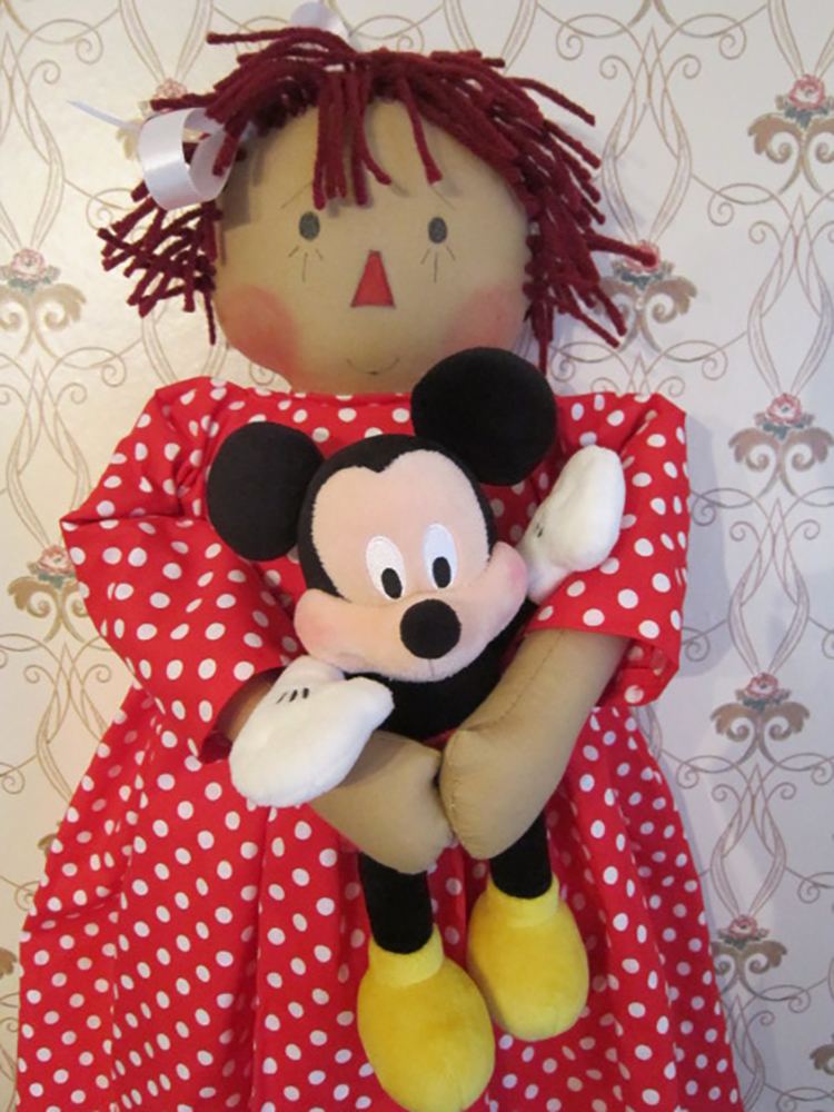 christmas mickey doll